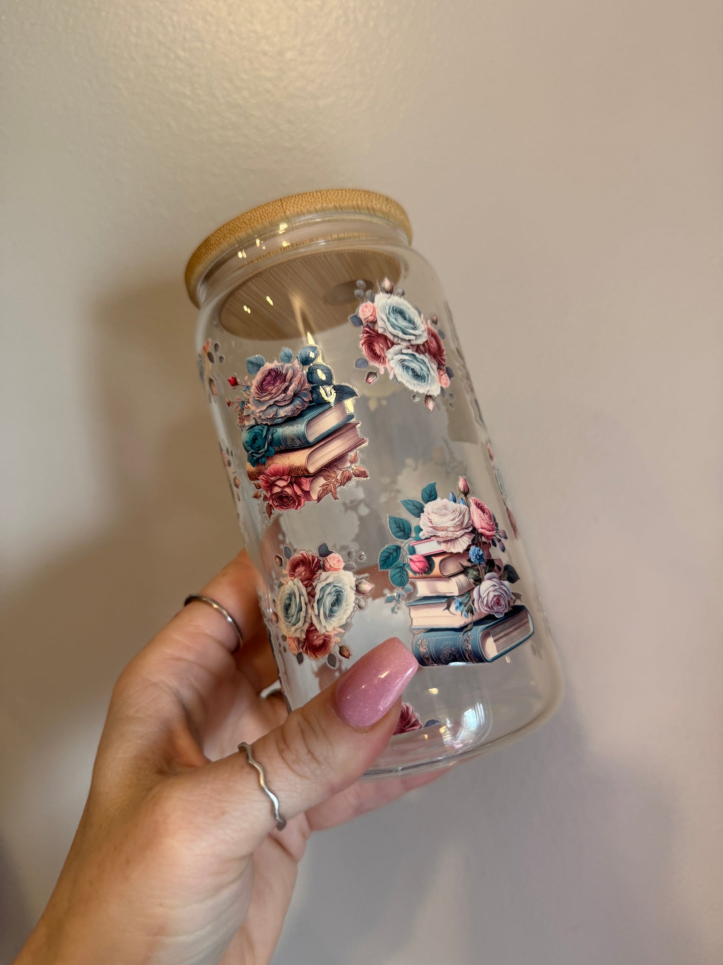 Moody Book Lover Glass Cup