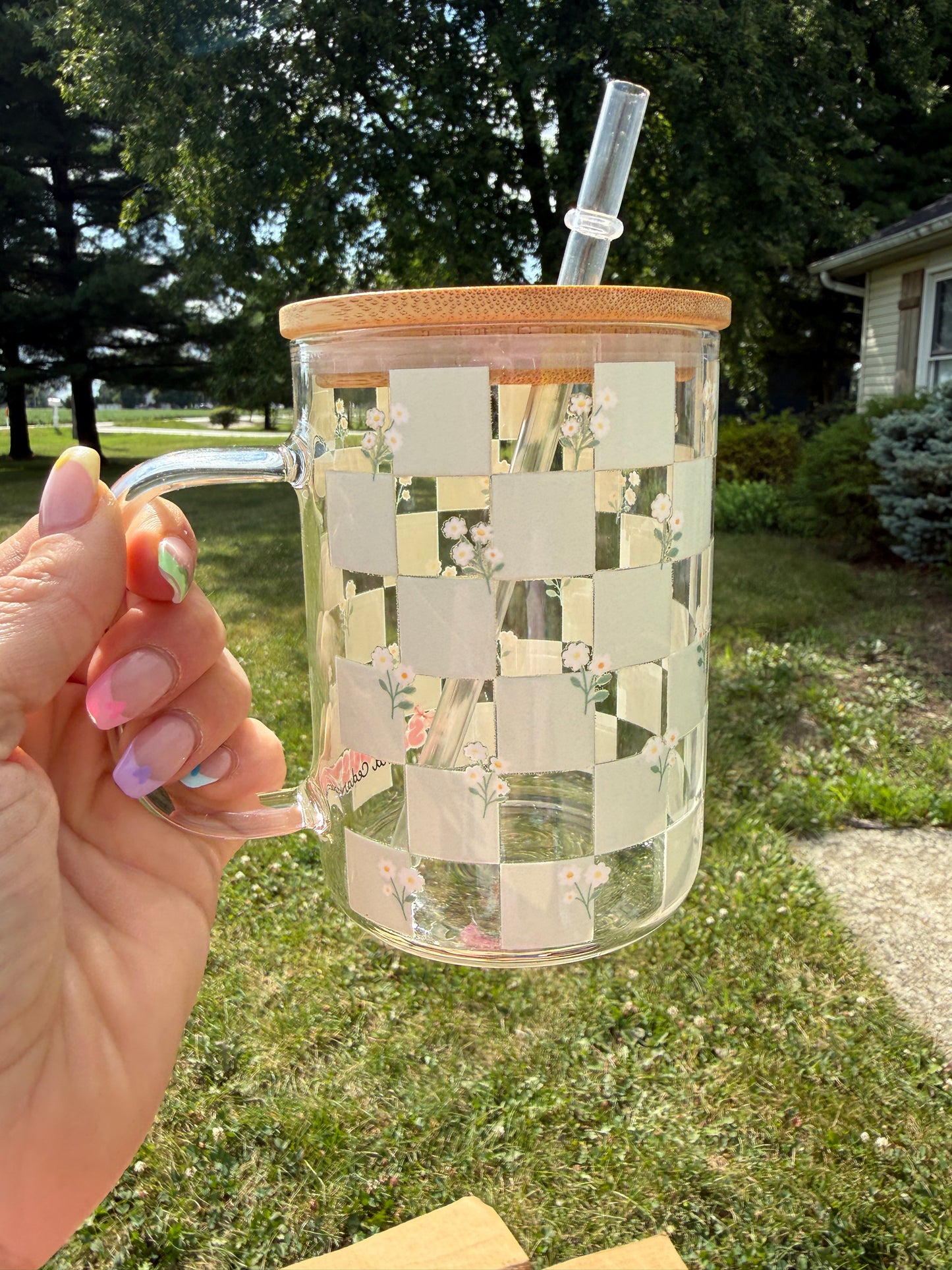 Sage Checker Floral