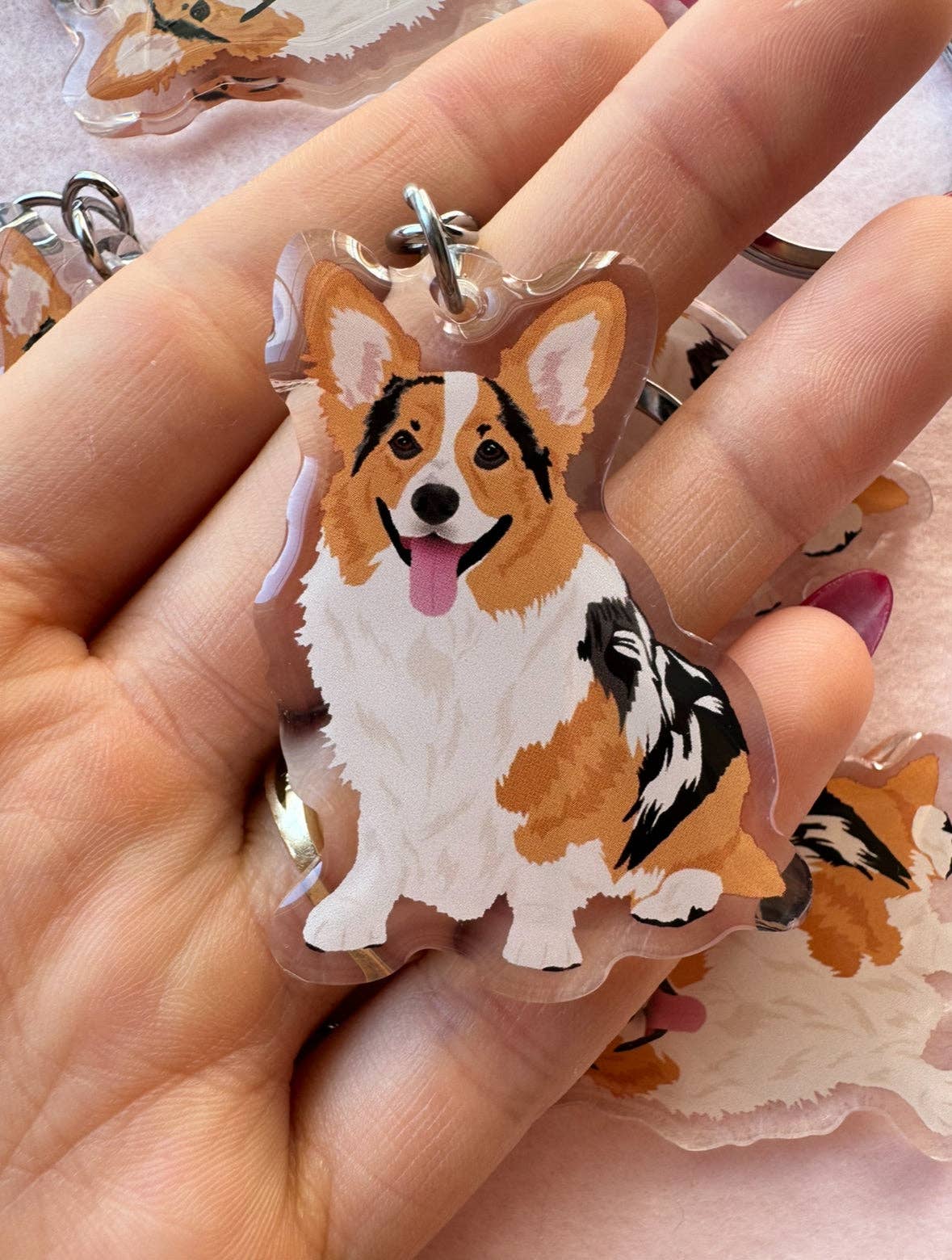 Corgi (merle) Keychain