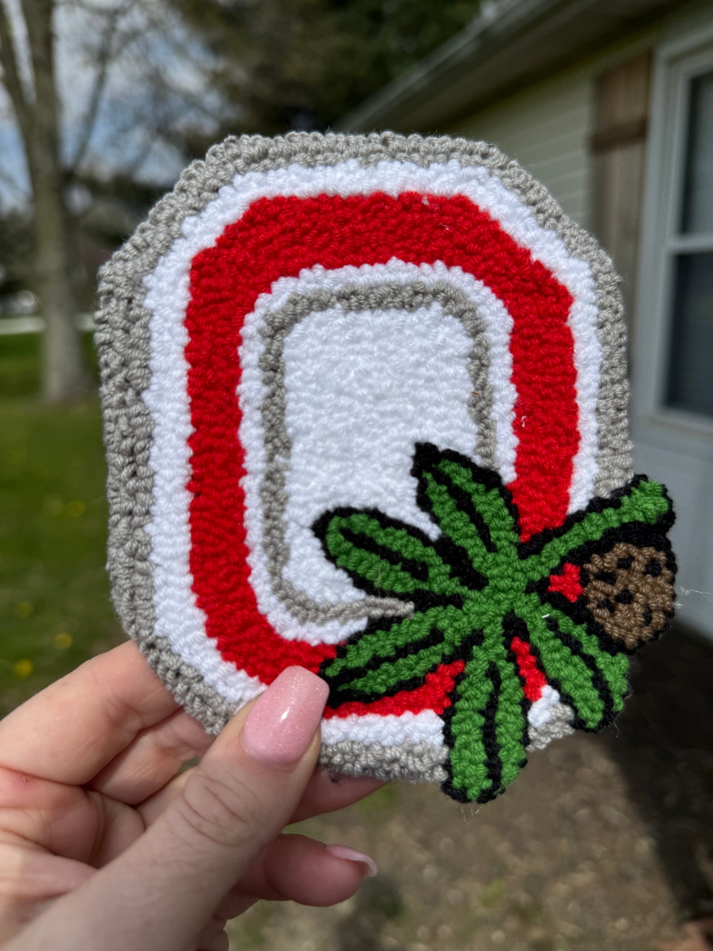 Block “O” Mug Rug Coaster