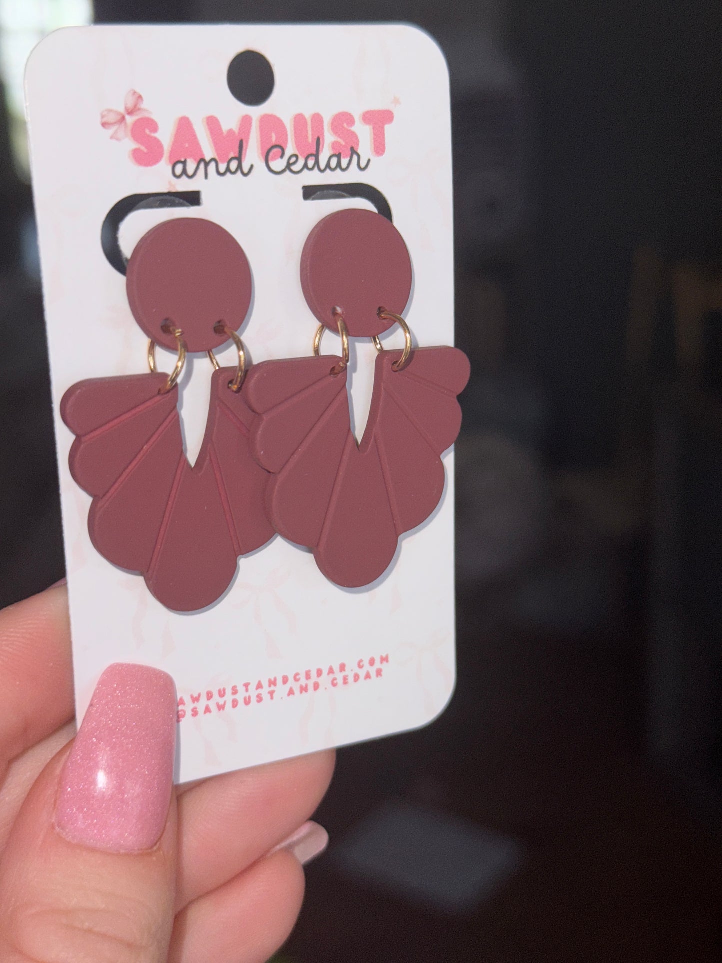 Merlot Bloom Earrings
