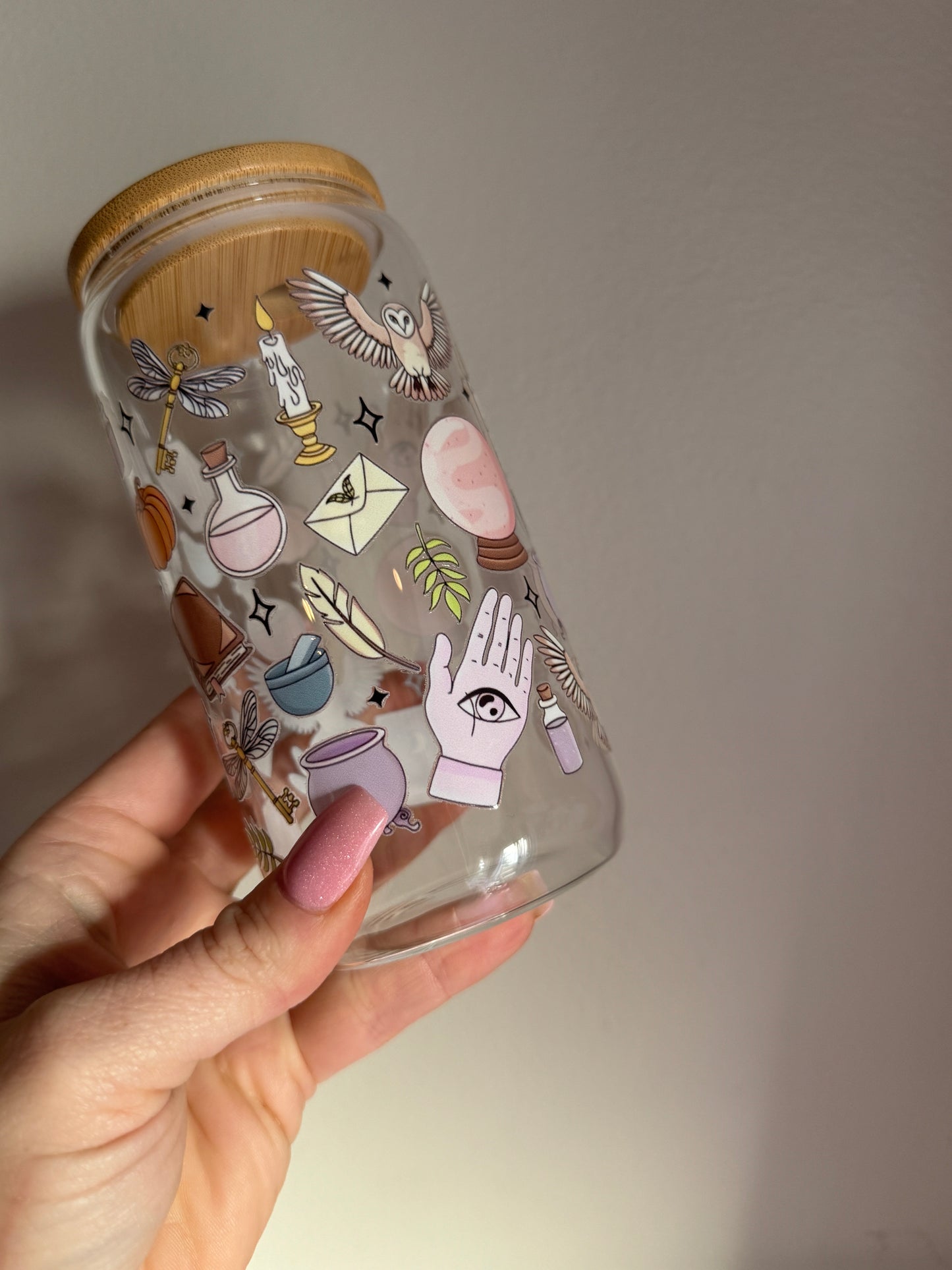 Mystical Witchy Aesthetic Glass Cup