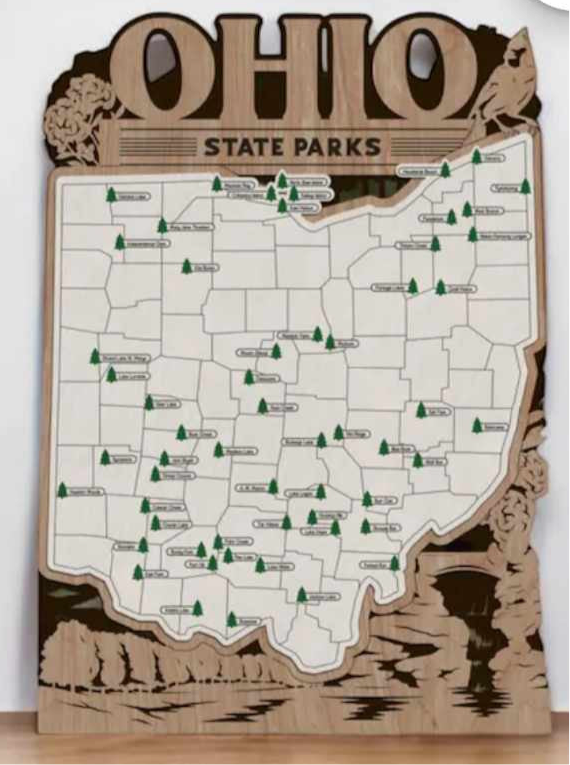 Custom Ohio Park Map