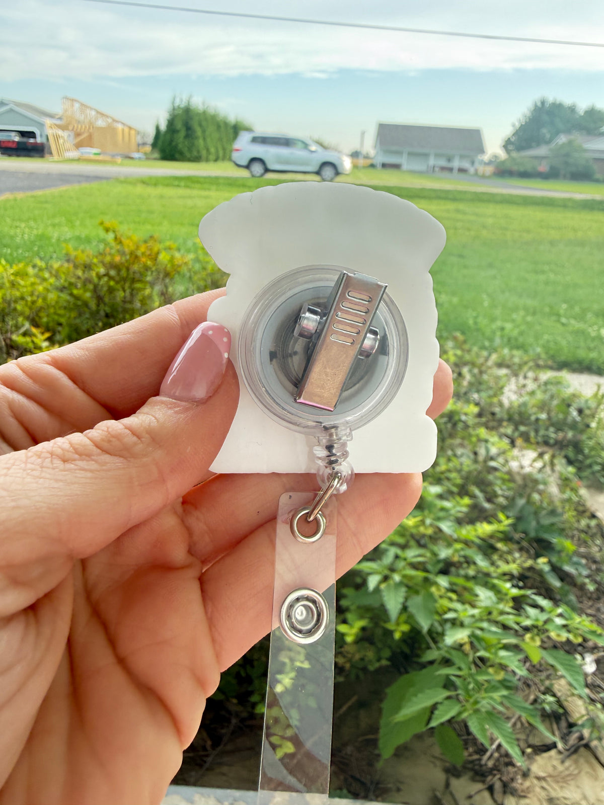 Not My Trash Racoon Badge Reel