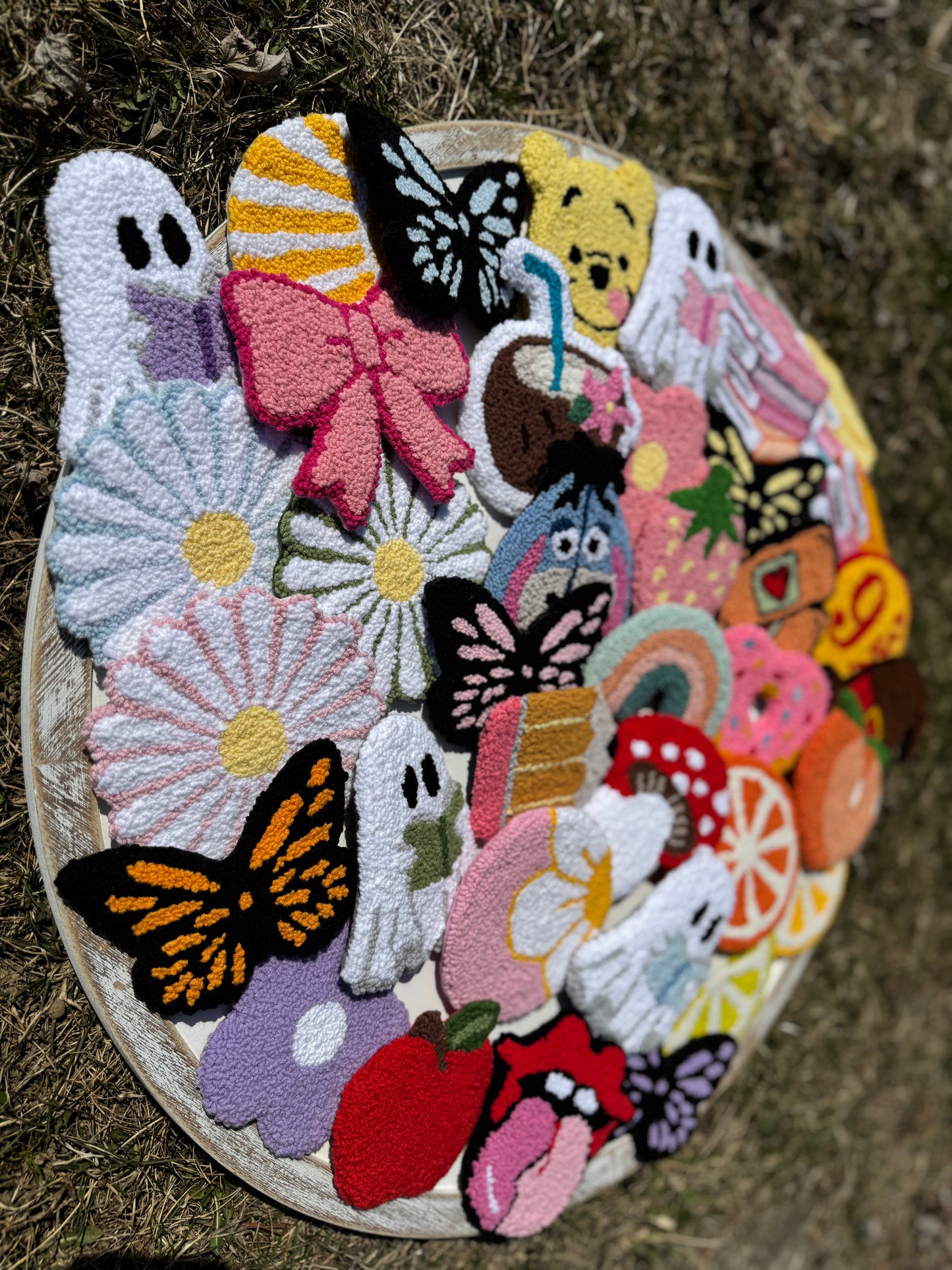 Pink Butterfly Mug Rug Coaster