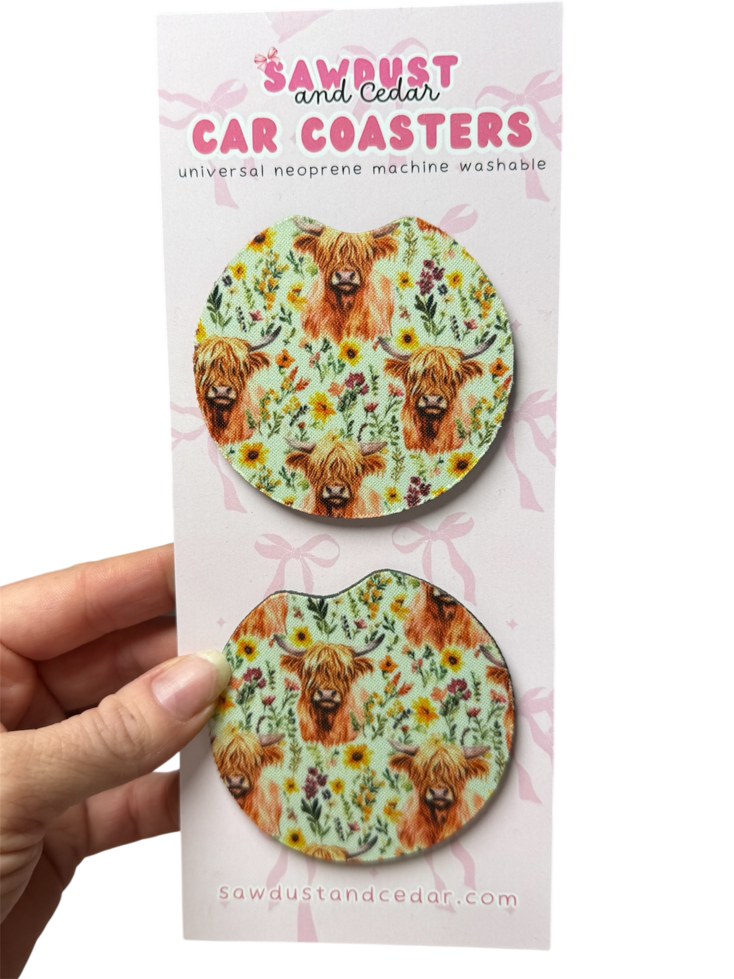Highland Cow Car Coaster