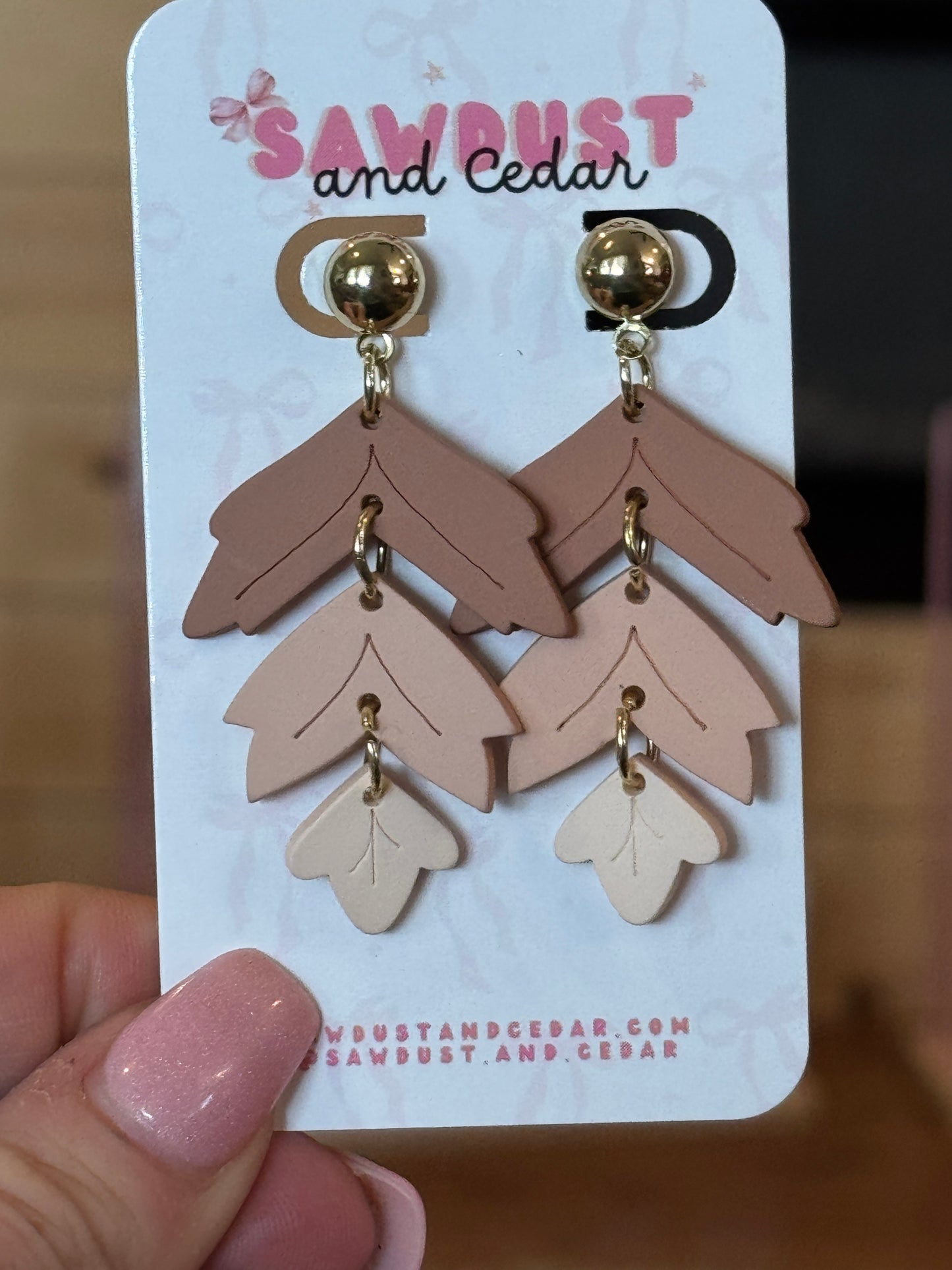 Blush Cascade Drop Earrings