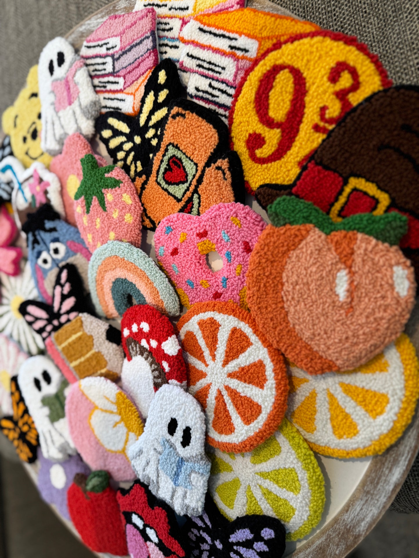 Retro Alien Doodles Mug Rug Coaster