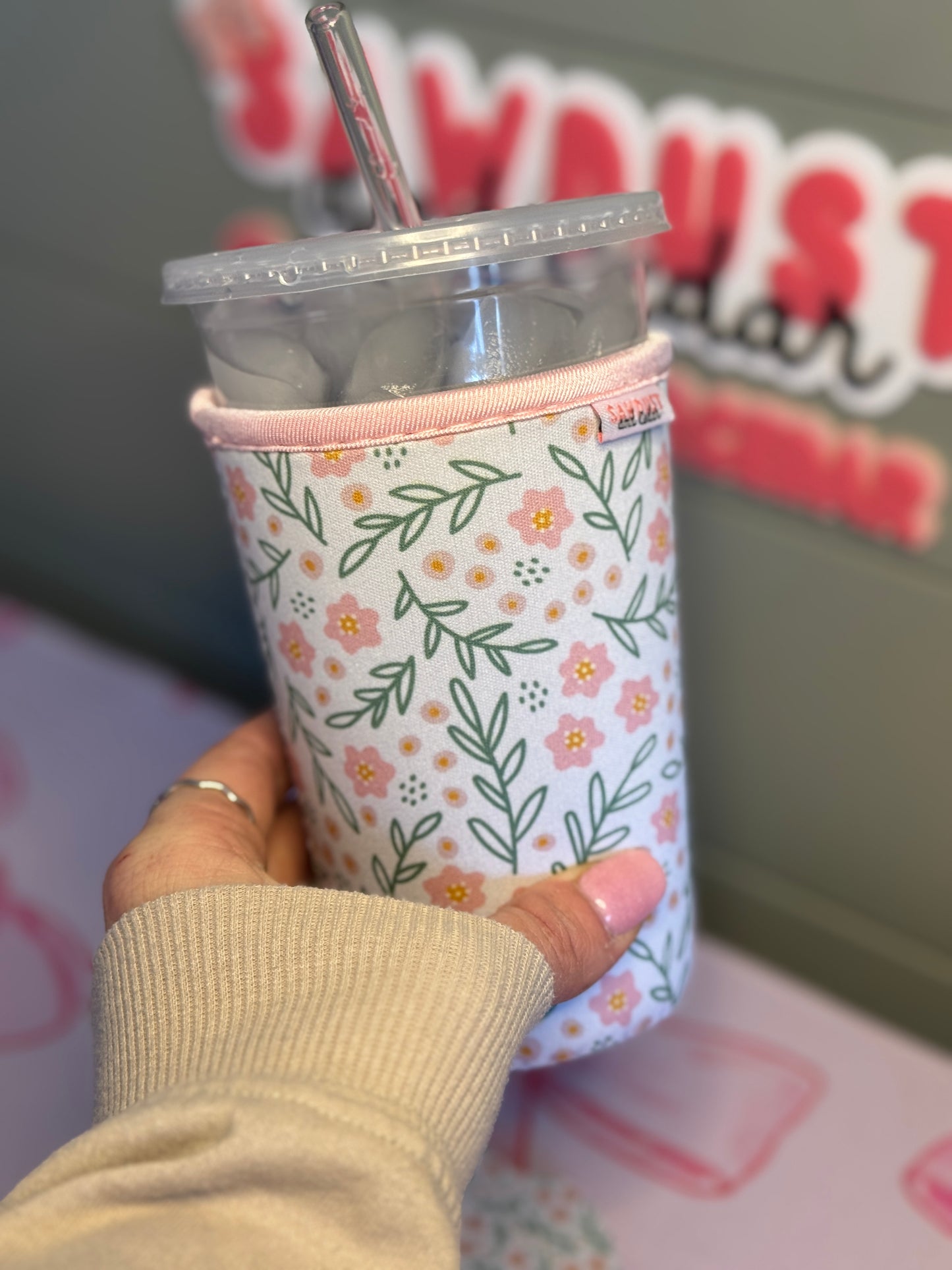 Blush Blossoms Cup Sleeve