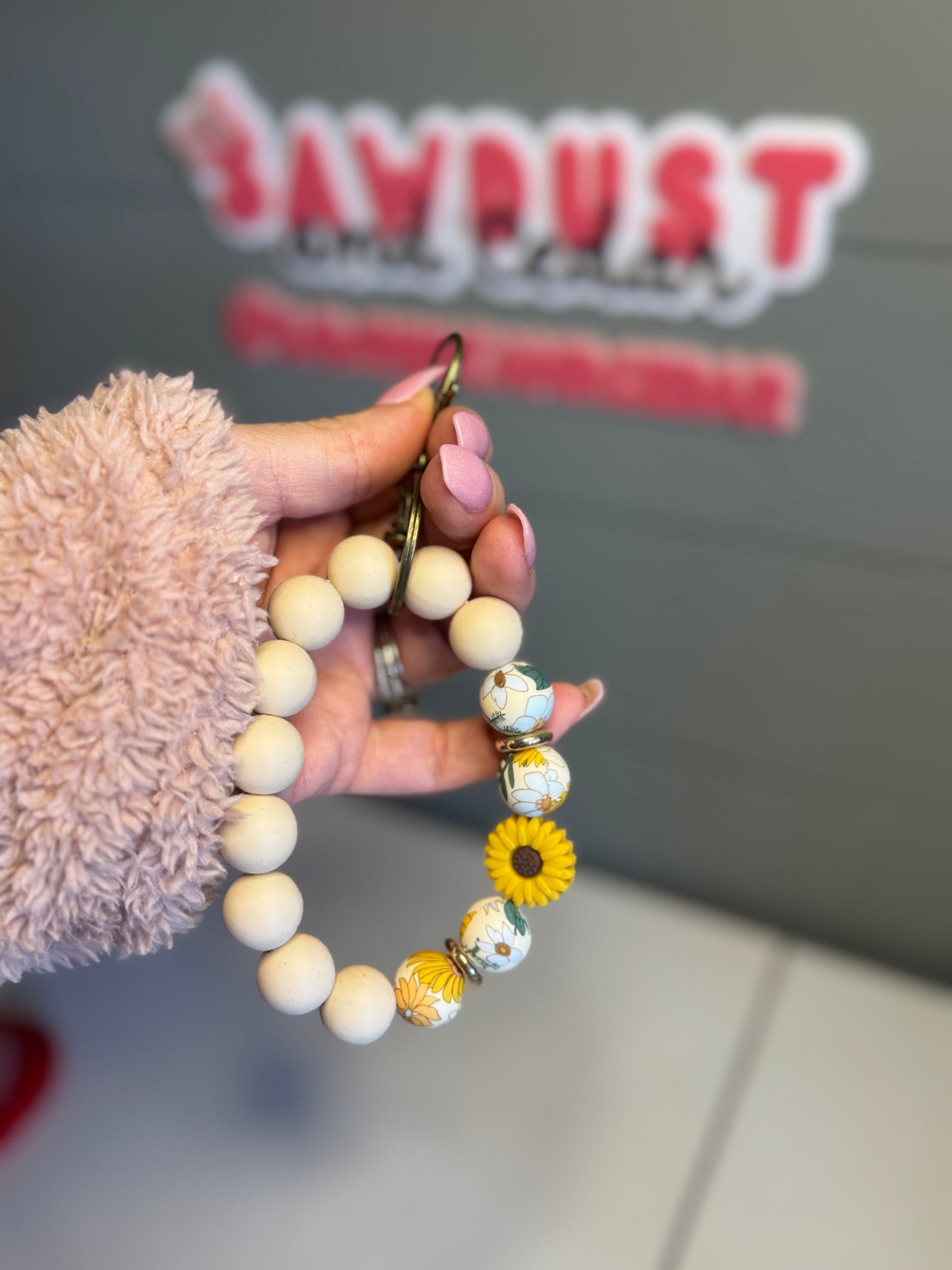 Sunflower Bliss Wristlet Keychain