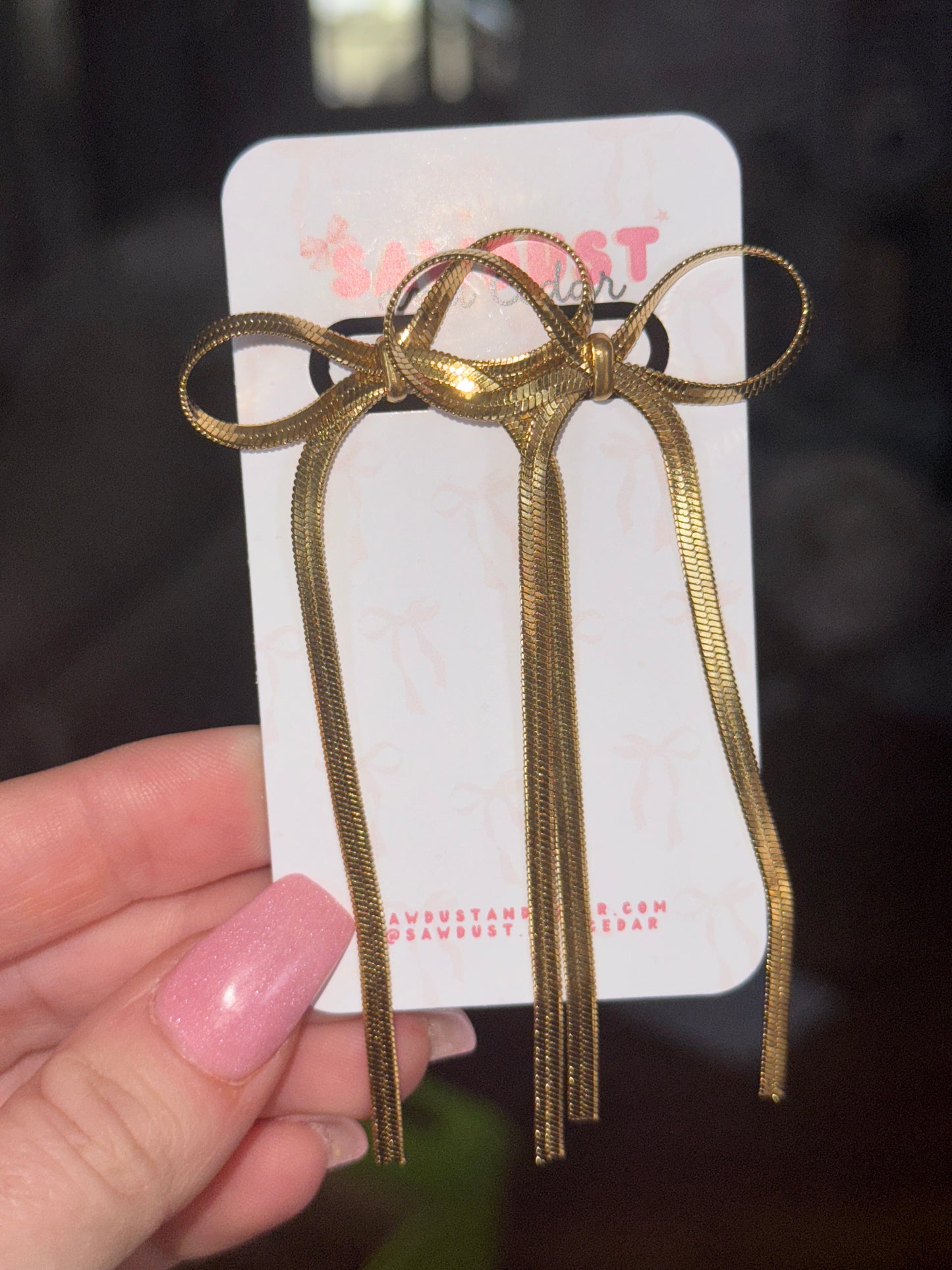 Golden Luxe Bow Earrings