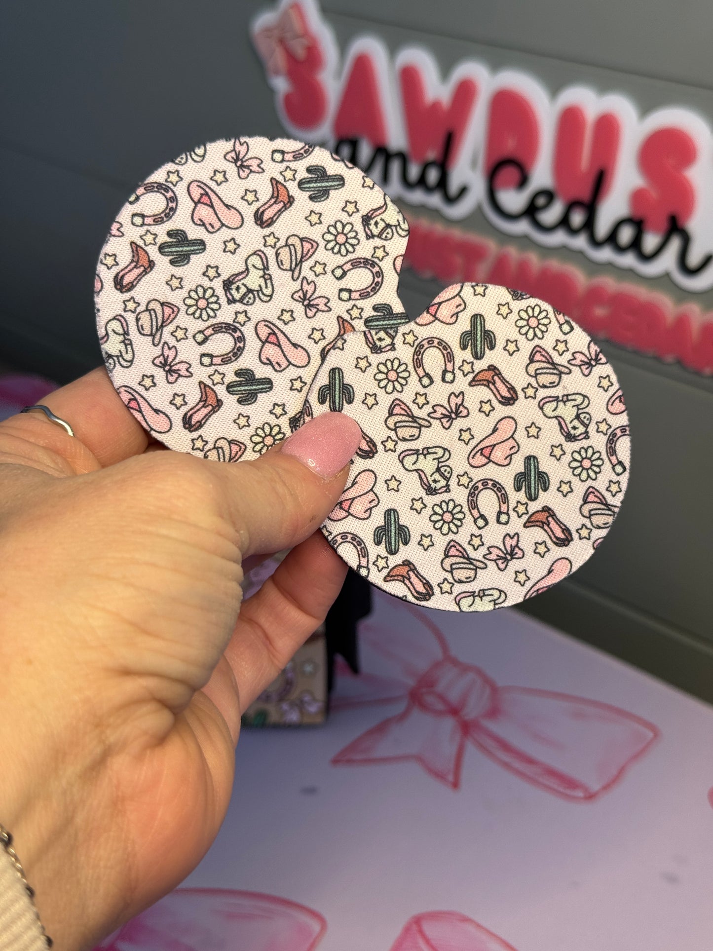 Western Girly Car Coaster