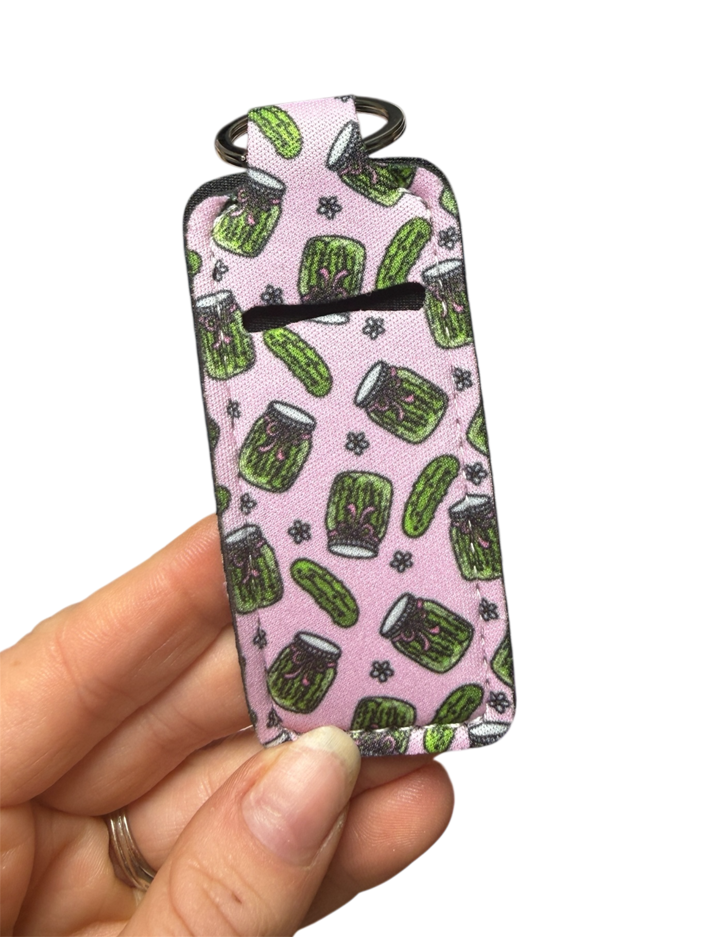 Pickles Chapstick Holder Keychain