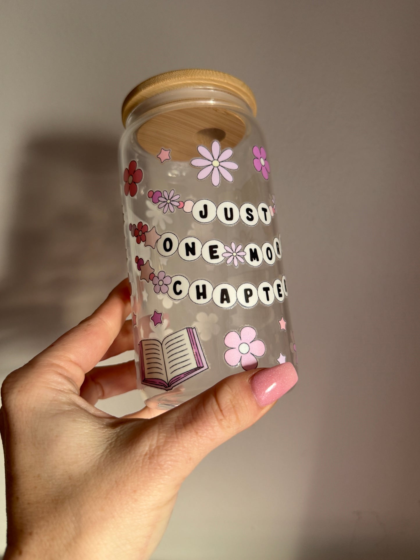 Just One More Chapter Glass Cup