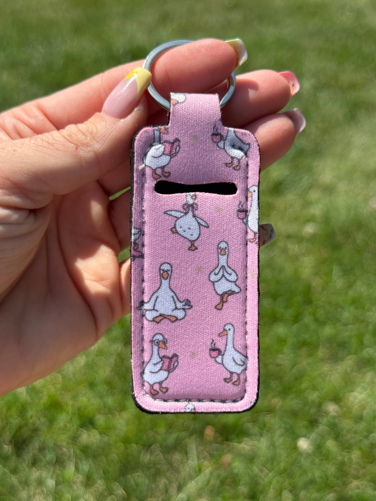 Silly Goose Chapstick Holder Keychain
