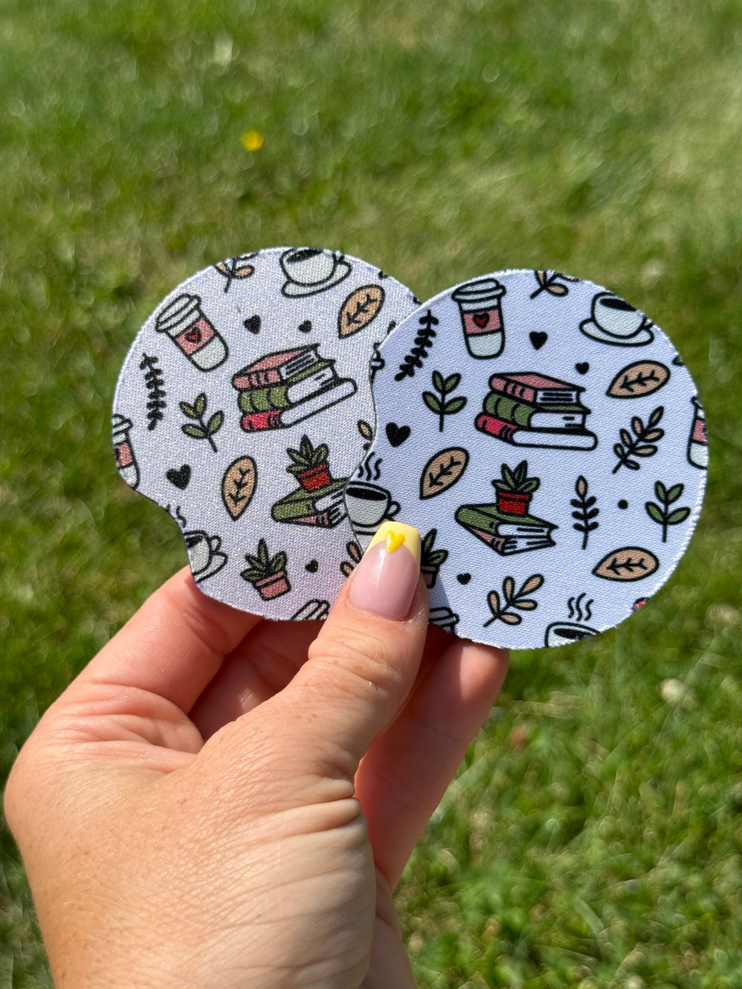 Books and Coffee Car Coaster