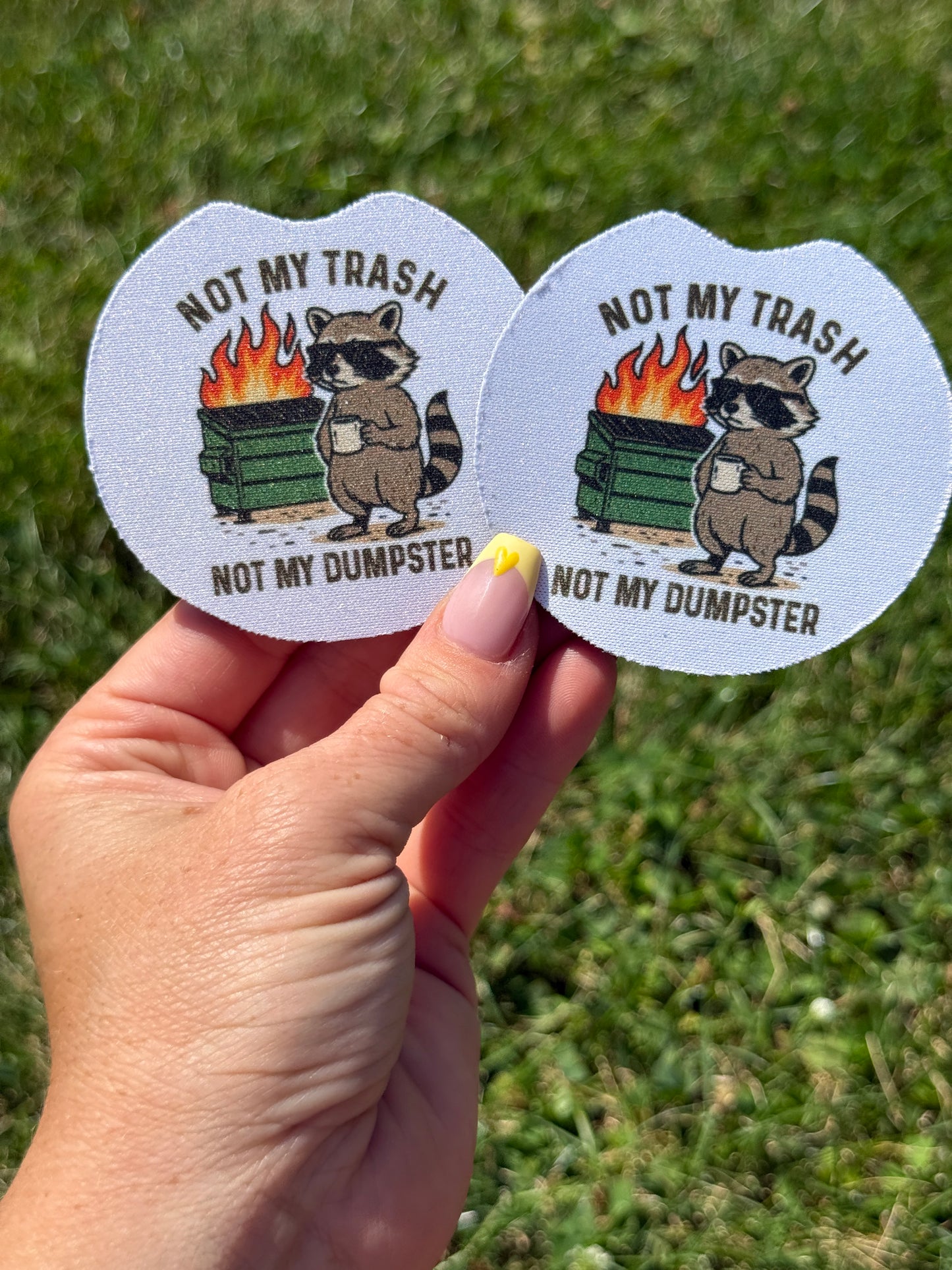 Not My Trash Car Coasters
