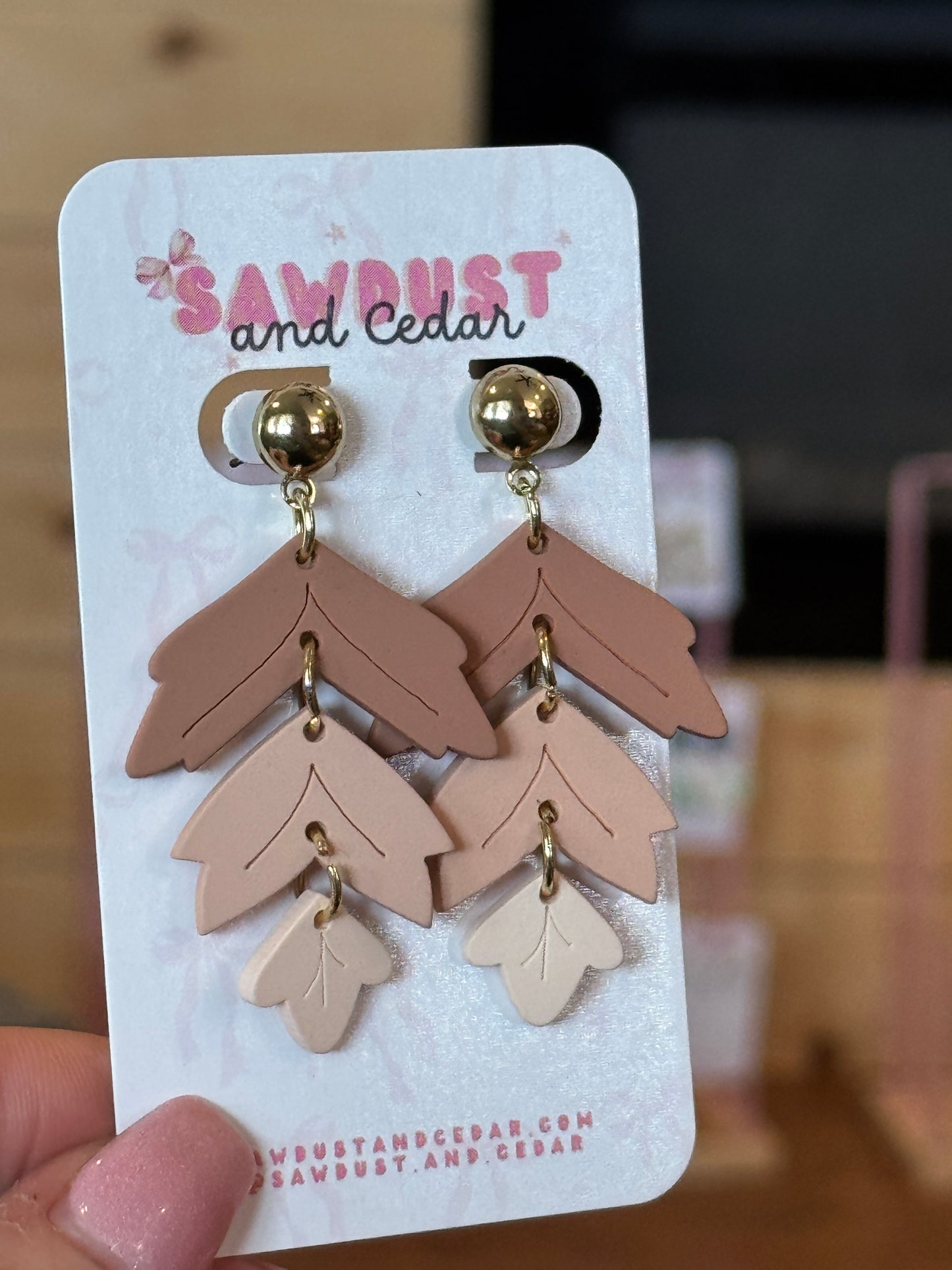 Blush Cascade Drop Earrings