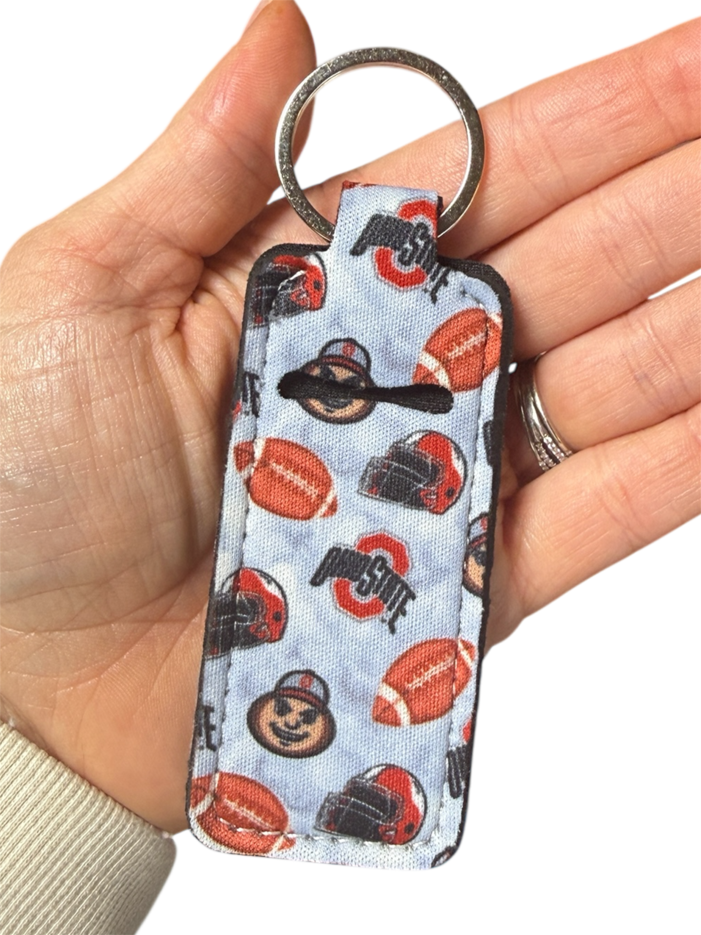 Ohio Chapstick Holder Keychain