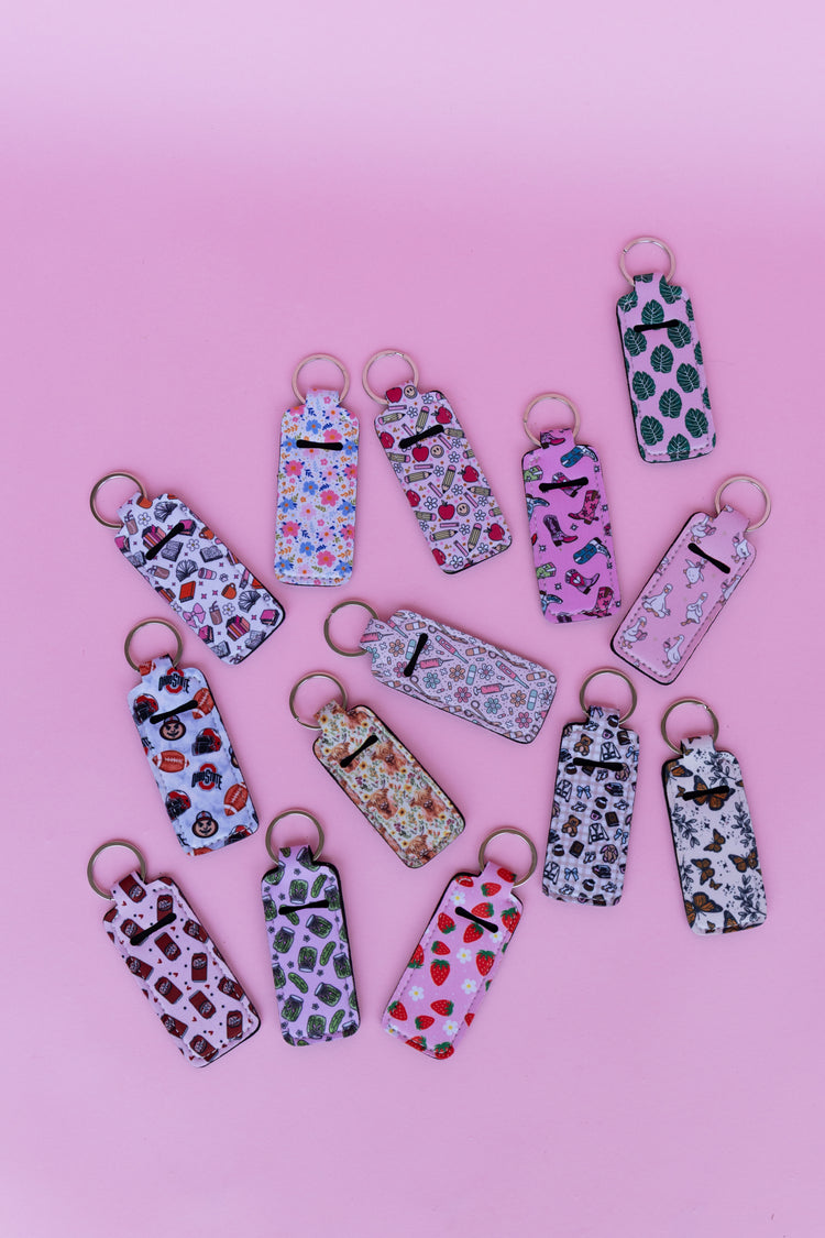Lipbalm Holder Keychain - Sawdust and Cedar