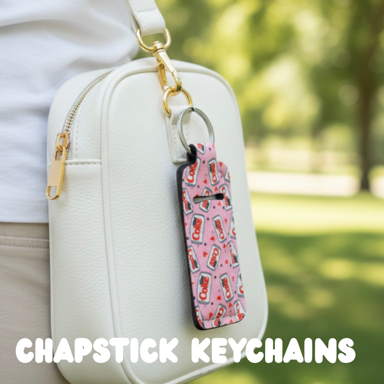 Lipbalm Holder Keychain - Sawdust and Cedar