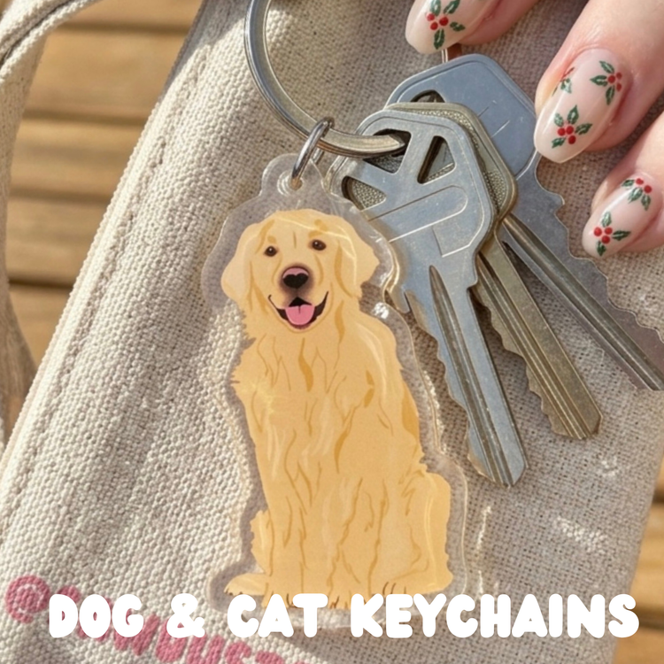 Dog and Cat Acrylic Keychains