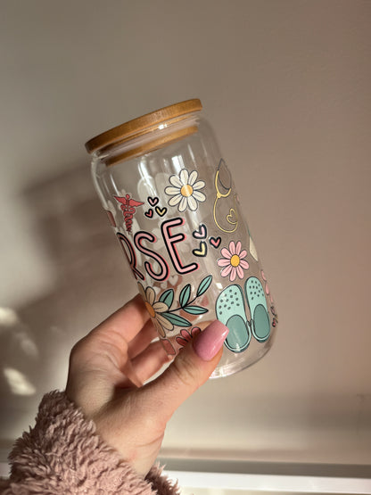 Nurse Crocs Glass Cup