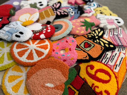 Sprinkled Donut Mug Rug Coaster