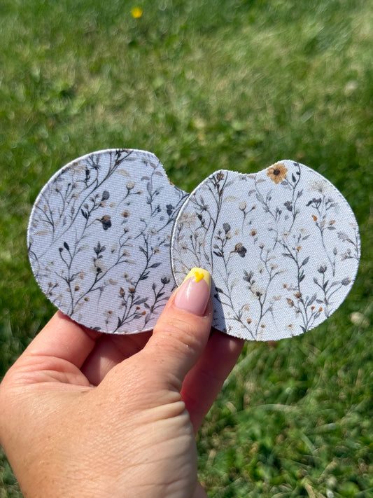 Rustic Wildflower Car Coasters