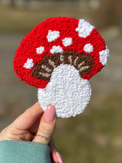 Mushroom Mug Rug Coaster