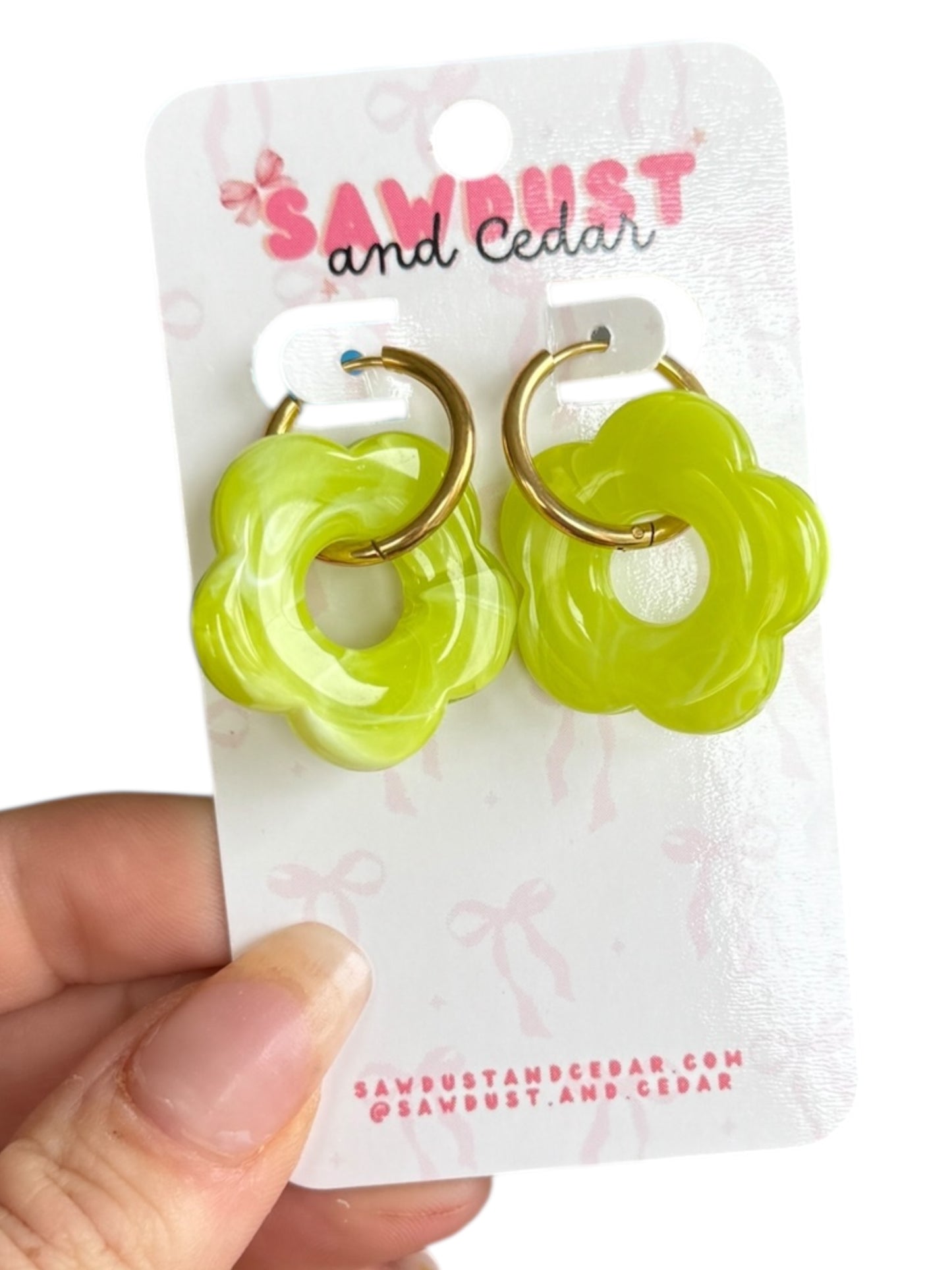 Lime Pop Bloom Earrings