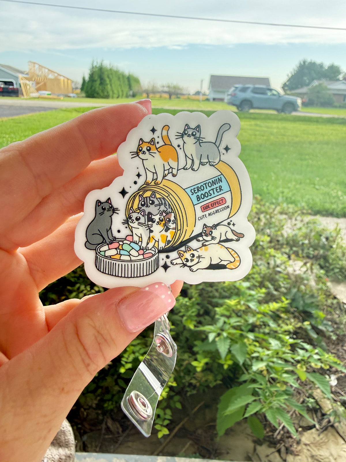 Cat Serotonin Badge Reel