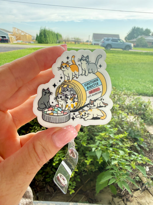 Cat Serotonin Badge Reel