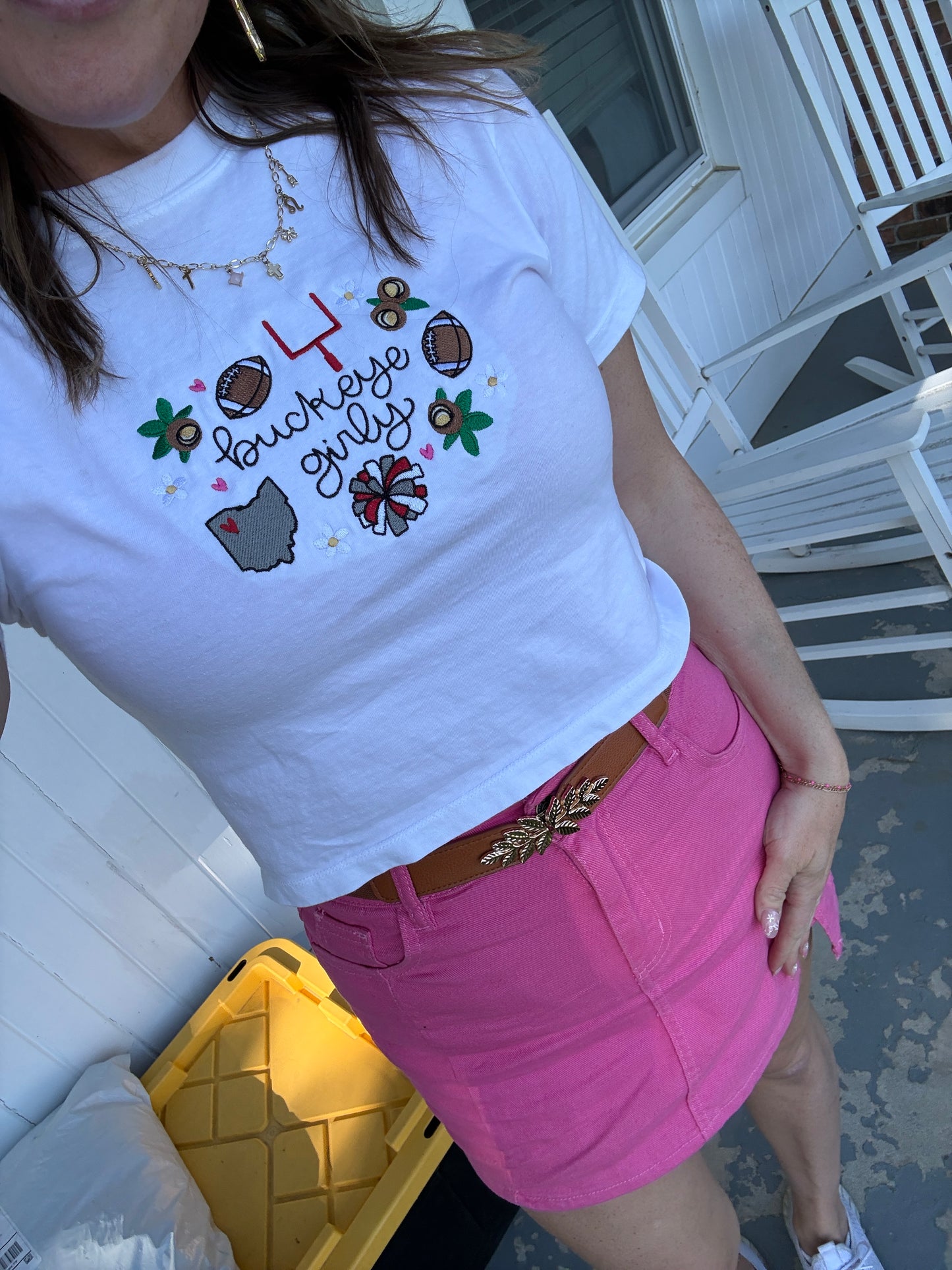 Ohio Girly Crop Tee
