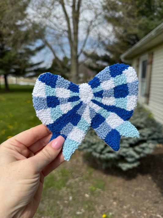 Bath & Body Works Gingham Bow Mug Rug Coaster