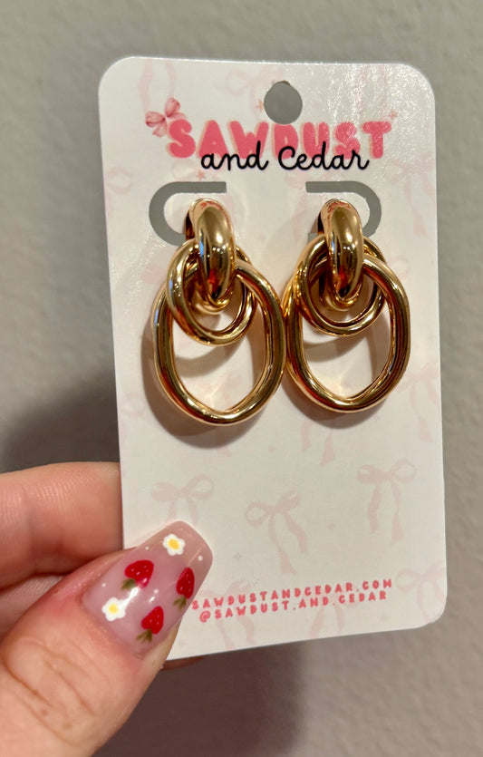 Double Link Hoop Earrings