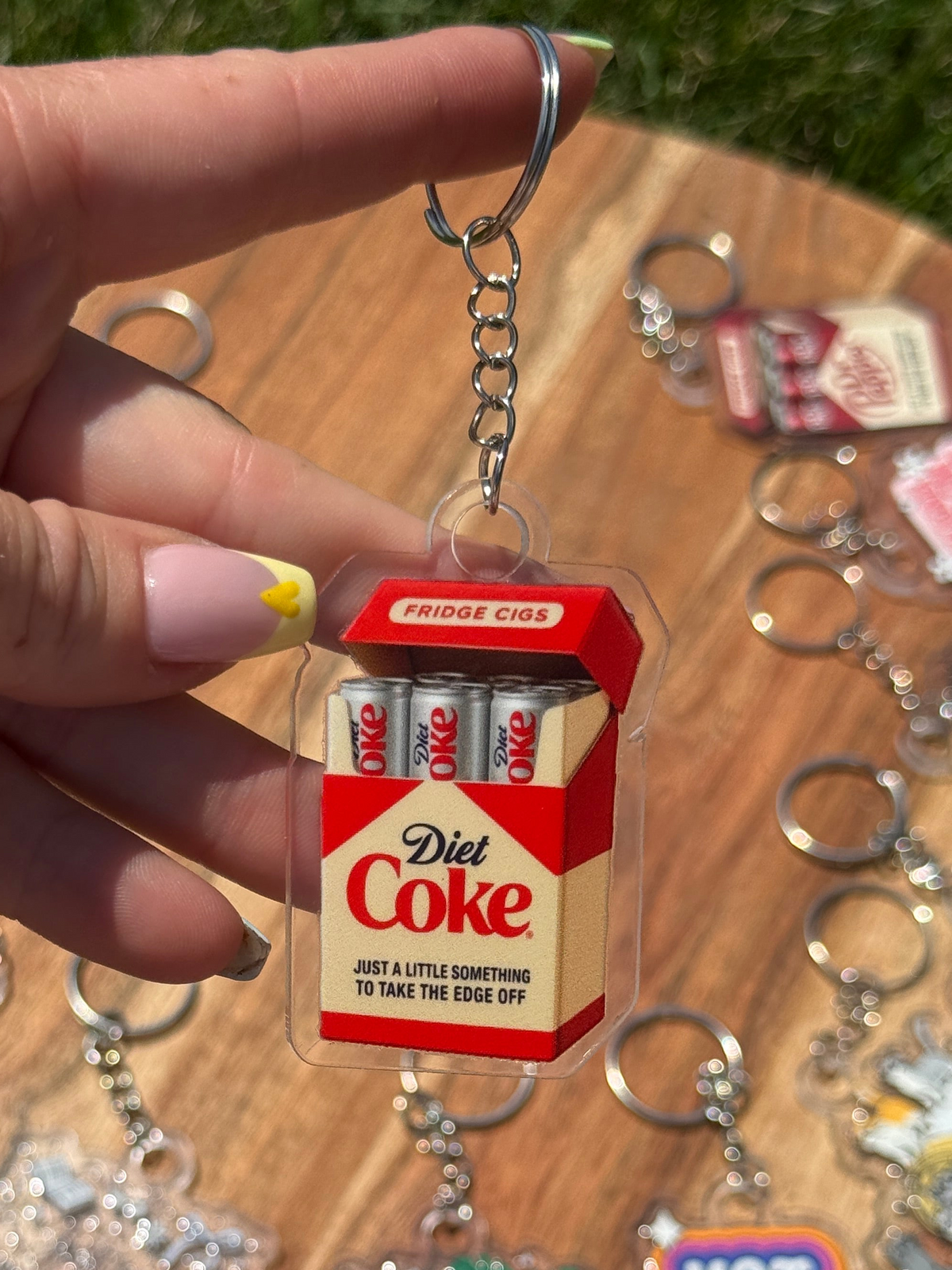 Diet Coke Keychain or Hanger