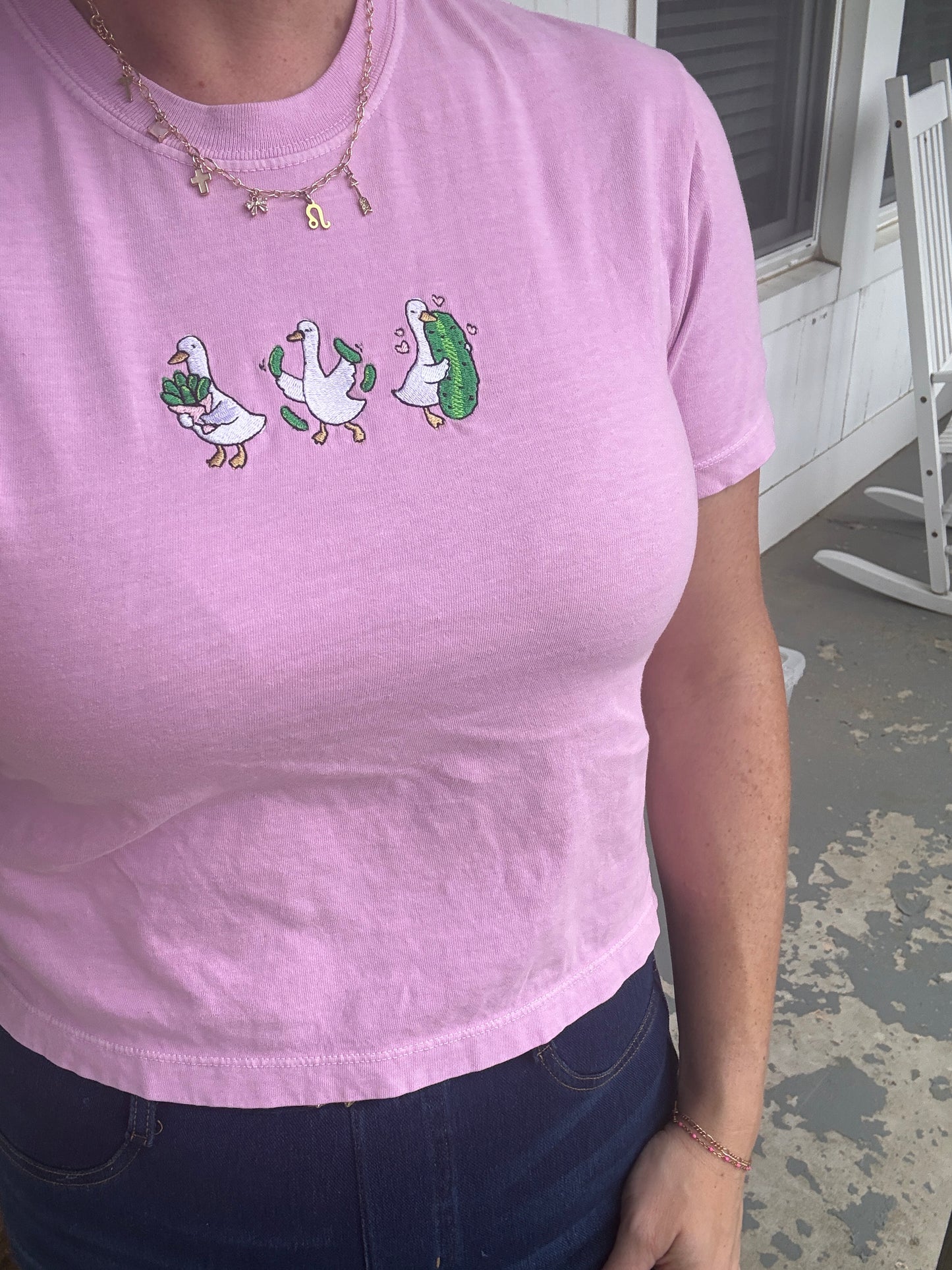 Pickle Goose Crop Tee