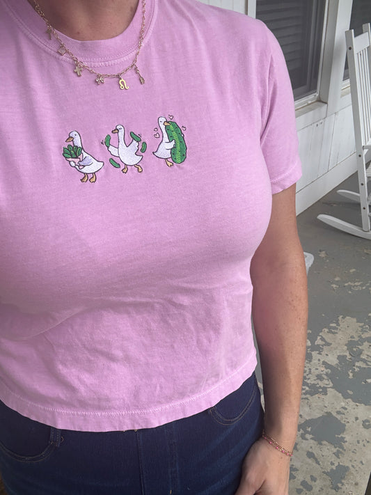 Pickle Goose Crop Tee
