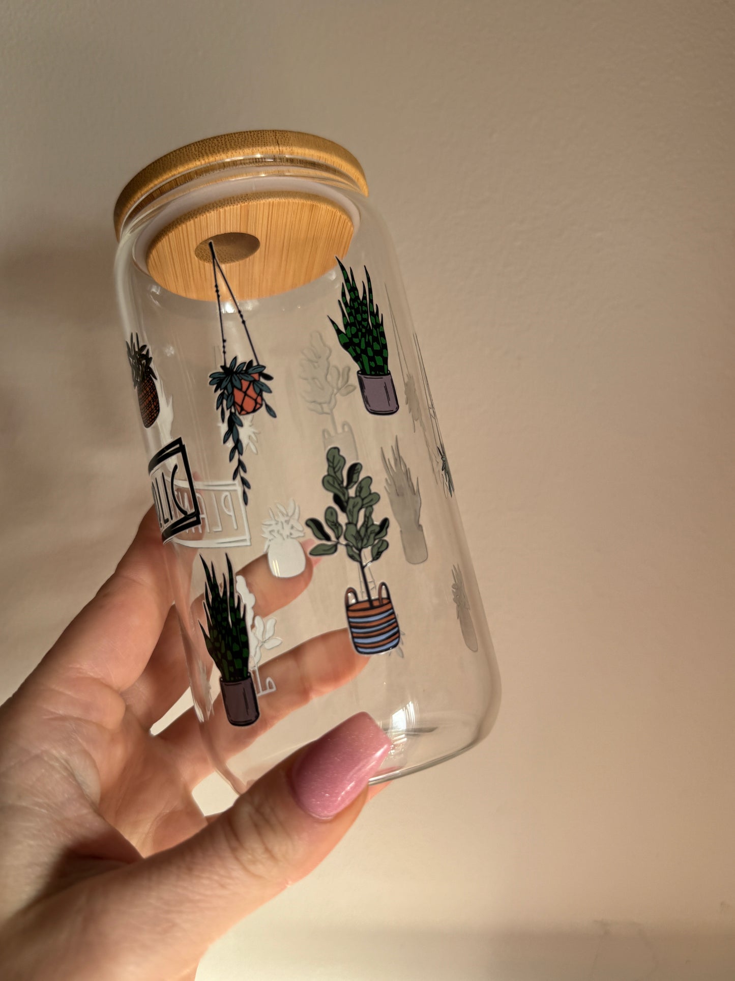 Plantaholic Glass Cup