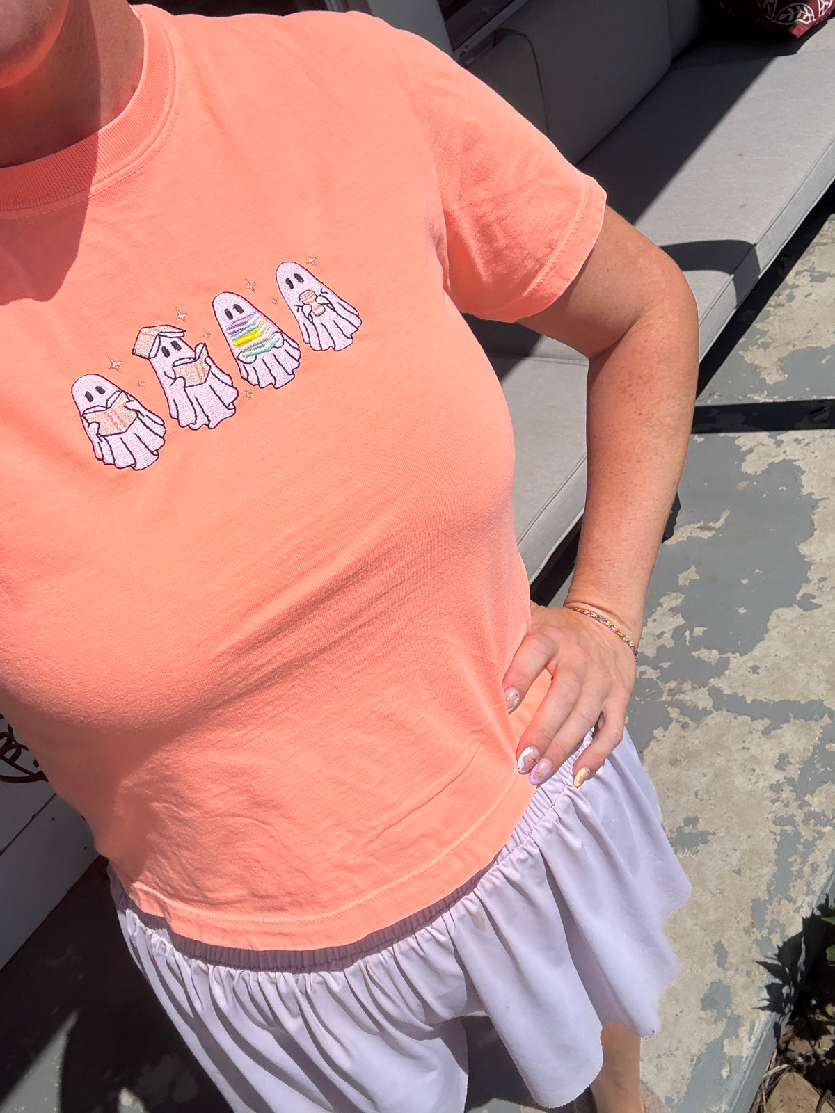 Ghost Reader Embroidered Boxy Tee
