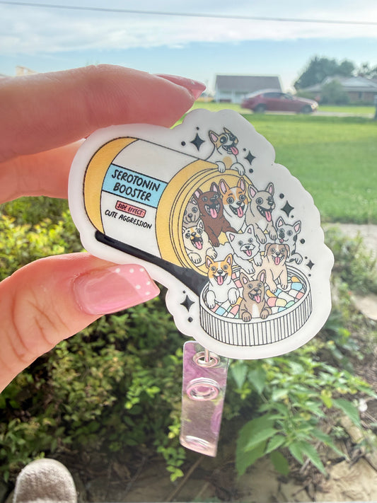 Dog Serotonin Badge Reel
