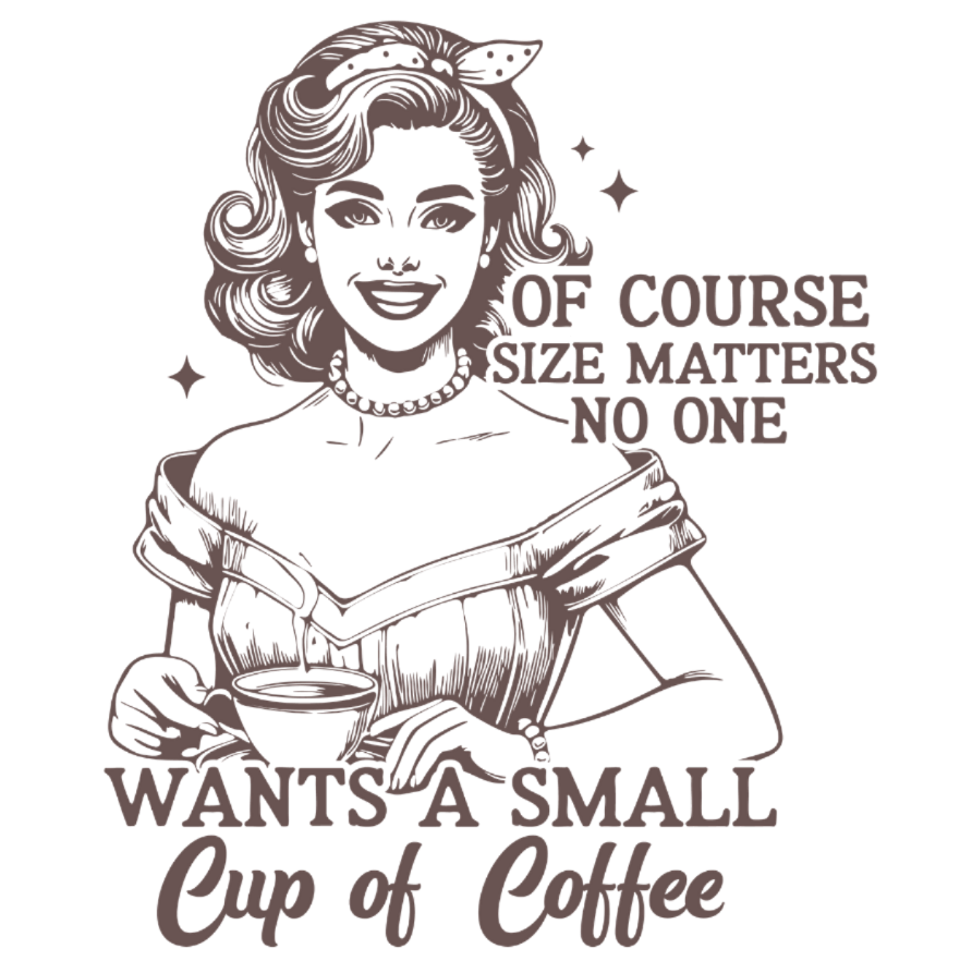 Coffee Size Matters Embroidered Crewneck