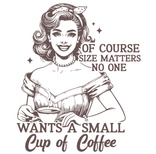Coffee Size Matters Embroidered Crewneck