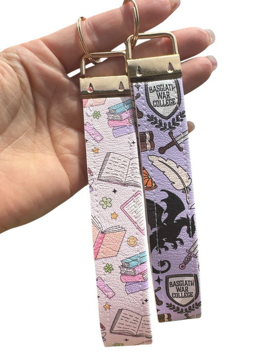 Book Lover Leather Wristlet