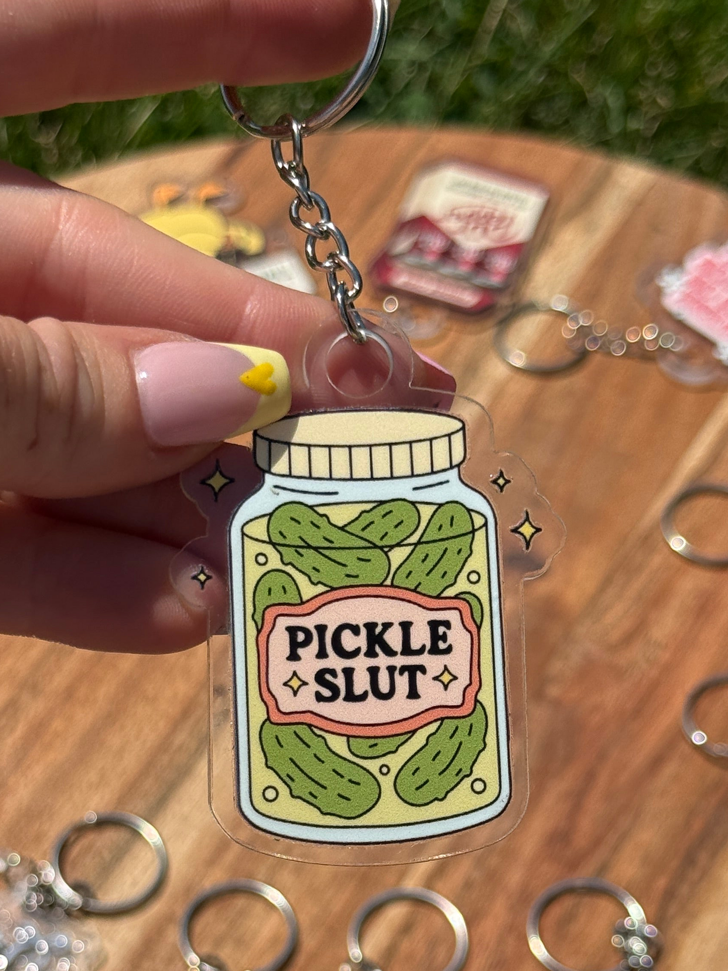 Pickle Slut Keychain or Hanger