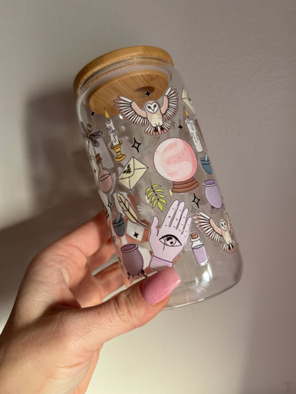 Mystical Witchy Aesthetic Glass Cup