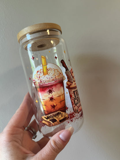 True Crime Junkie Glass