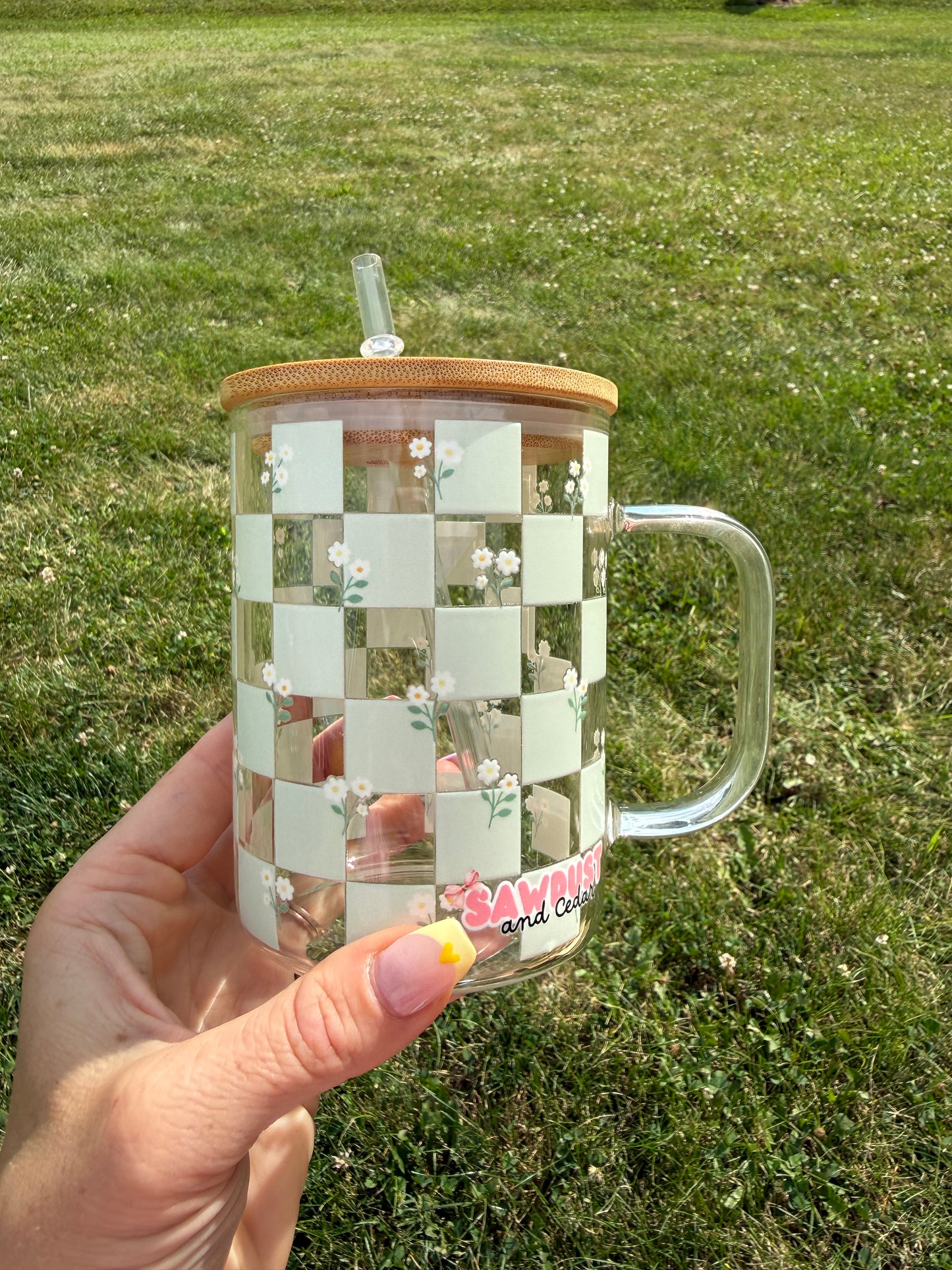 Sage Checker Floral