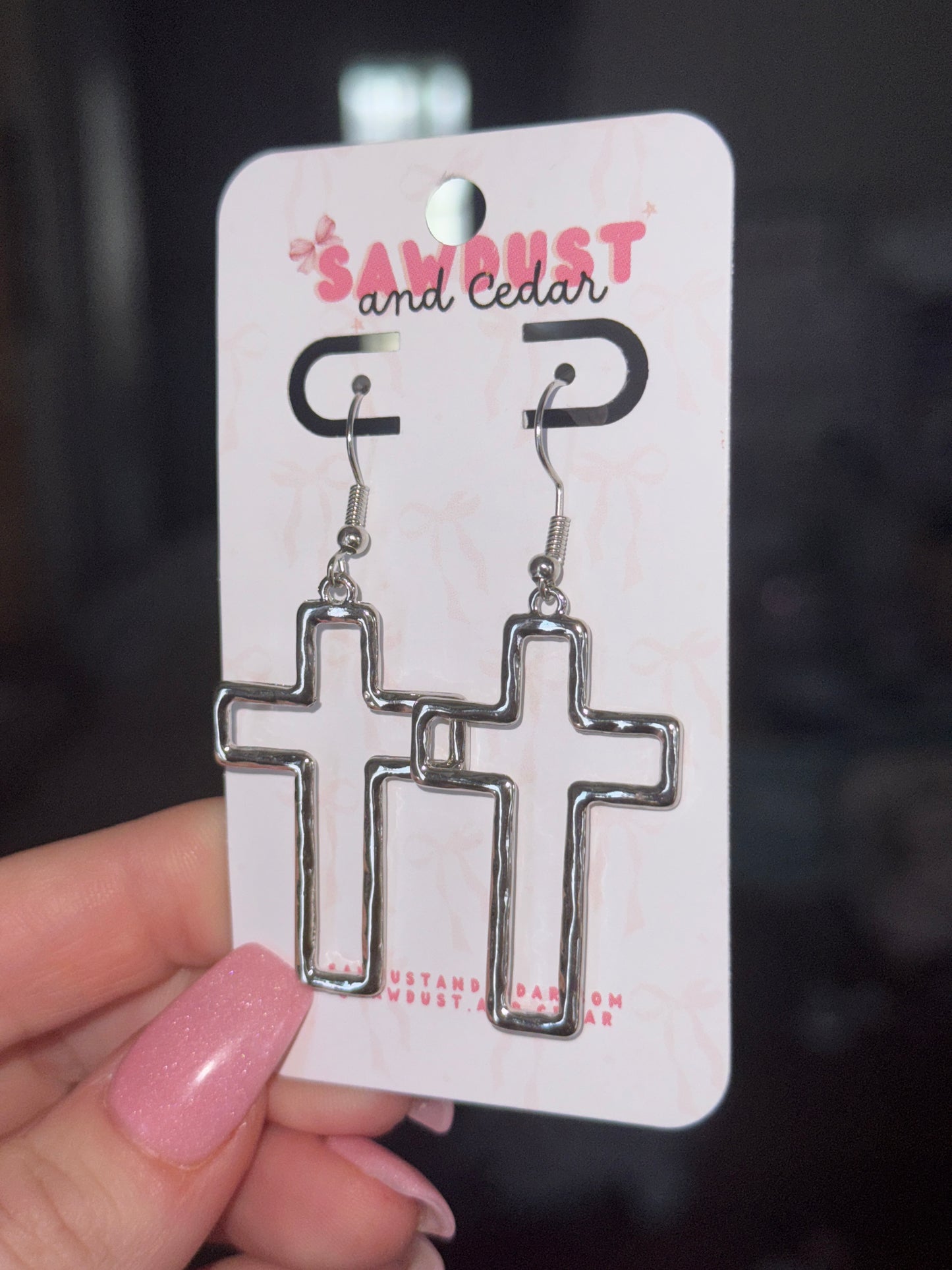 Silver Faith Earrings